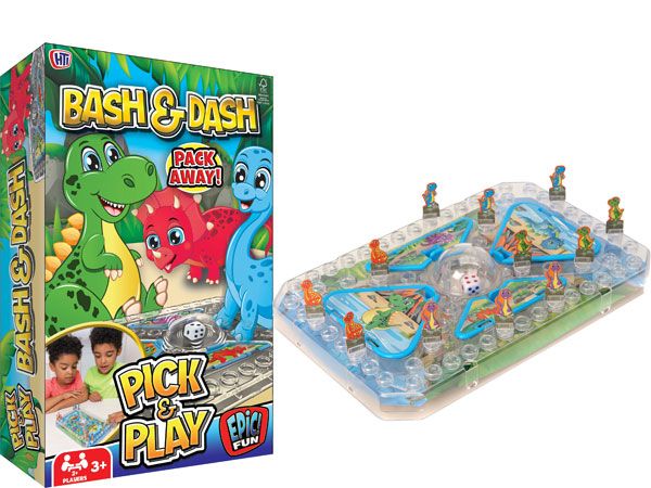 Dinosaur Bash & Dash Kids Board Game, by HTI Toys