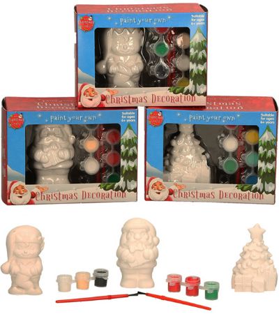 Christmas Crafts Paint Your Own Christmas Character/Tree..Assorted At Random
