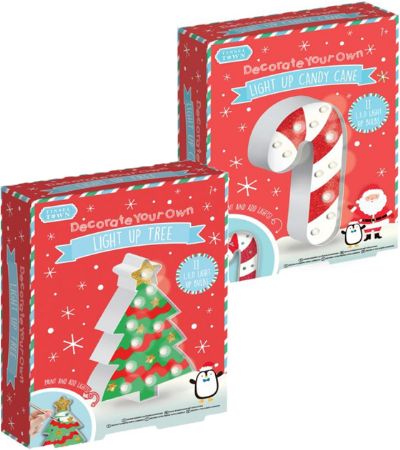 Tinsel Town Decorate Your Own Tree/Candy Cane Light Ups, Assorted At Random